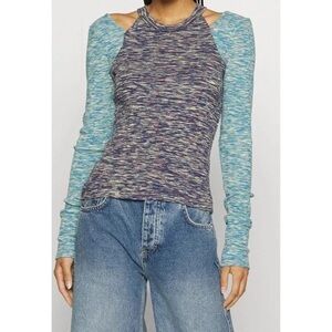 We The Free" Space Dye Cut-Out Long Sleeve Tee – Size XS – Cool Com